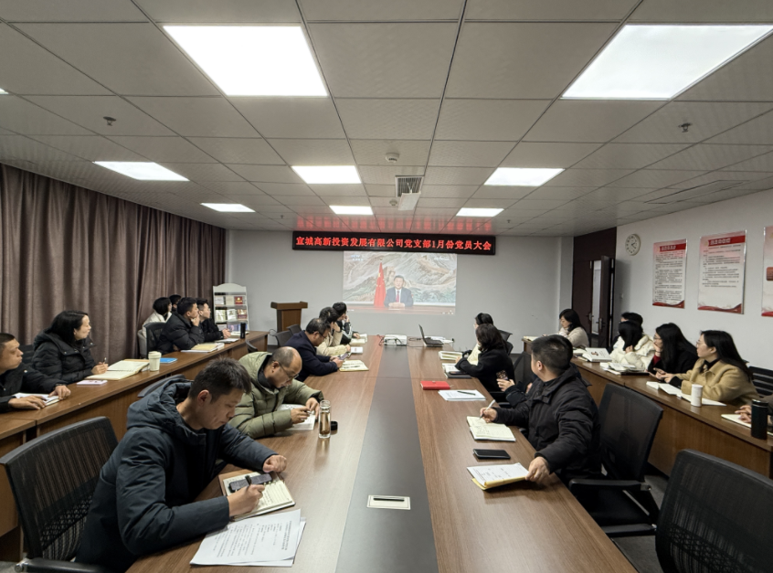 高新投公司党支部召开1月份党员大会暨固定党日活动